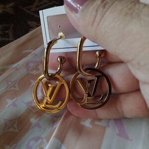 Gold Logo Hoop Earrings